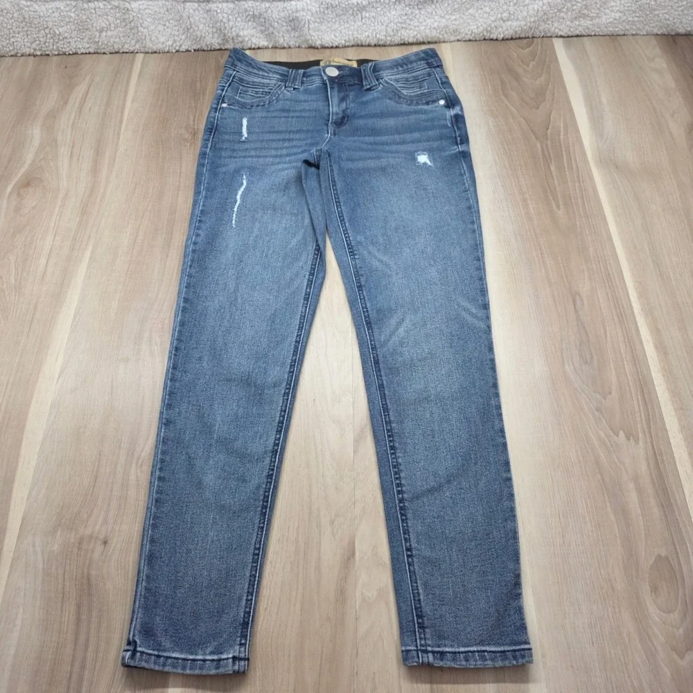 Democracy Absolution Skinny Jeans Distressed Stretch Denim Size 4 Blue Womens - Picture 2 of 10